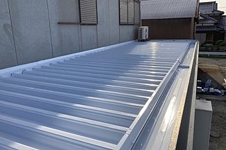 折板屋根　塗装工事(福岡県三潴郡　大木町)