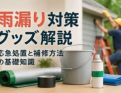 雨漏り対策グッズの基礎知識と選び方と比較！応急処置や屋根外壁の補修方法も解説のイメージ