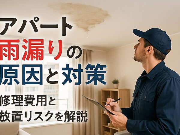 雨漏りがアパートで発生する原因と対策を解説！修理費用相場と放置リスク・初動対応ガイドの画像
