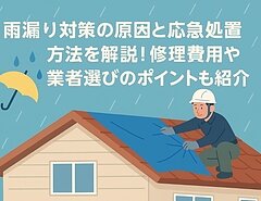 雨漏り対策の原因と応急処置方法を解説！修理費用や業者選びのポイントも紹介のイメージ