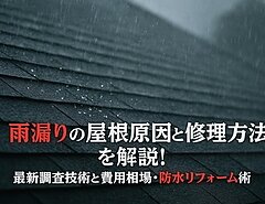 雨漏りの屋根原因と修理方法を解説！最新調査技術と費用相場・プロが教える防水リフォーム術のイメージ