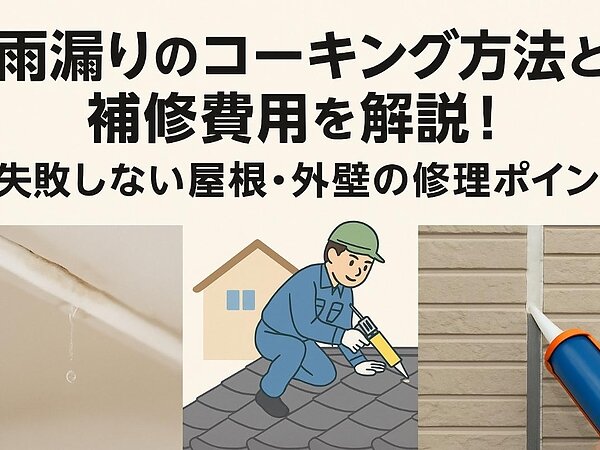 雨漏りのコーキングやり方と補修費用を解説｜失敗しない屋根・外壁の修理ポイントの画像