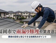 福岡市で雨漏りの修理費用や業者選び方徹底解説！屋根工事・口コミの見方も紹介のイメージ
