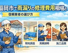福岡市で雨漏りの修理費用相場と信頼業者の選び方のイメージ