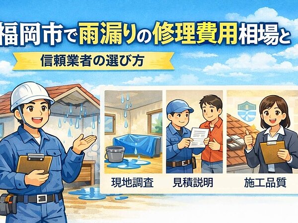 福岡市で雨漏りの修理費用相場と信頼業者の選び方の画像