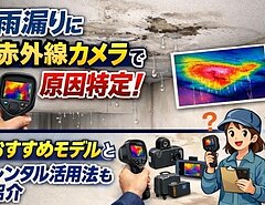 雨漏りに赤外線カメラで原因特定などを解説｜おすすめモデルとレンタル活用法も紹介のイメージ