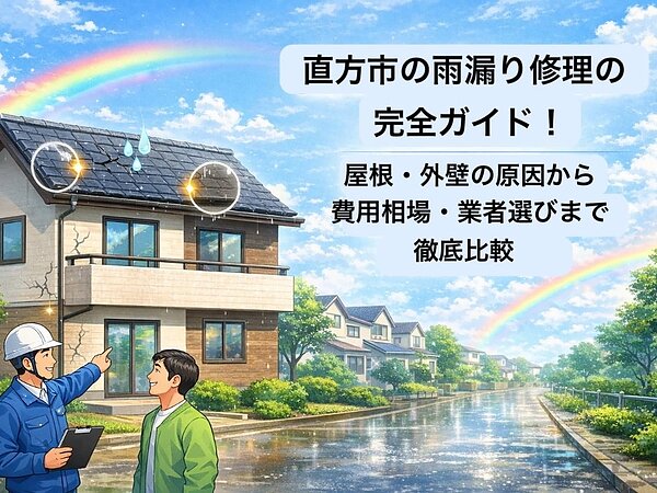 直方市の雨漏り修理の完全ガイド！屋根・外壁の原因から費用相場・業者選びまで徹底比較の画像