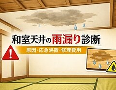 和室天井の雨漏りの症状別診断と原因を徹底解説！応急処置や修理費用ものイメージ