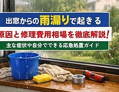 出窓からの雨漏りで起きる原因と修理費用相場を徹底解説！主な症状や自分でできる応急処置ガイドのイメージ