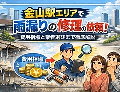 金山駅エリアで雨漏りの修理の依頼！費用相場と業者選びまで徹底解説のイメージ