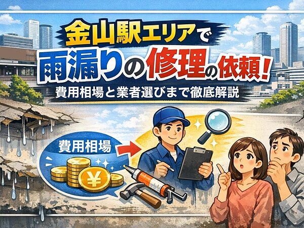 金山駅エリアで雨漏りの修理の依頼！費用相場と業者選びまで徹底解説の画像