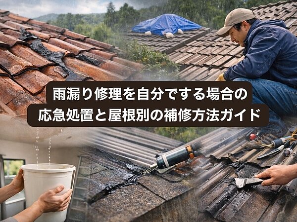 雨漏り修理を自分でする場合の応急処置と屋根別の補修方法ガイドの画像
