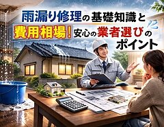 雨漏り修理の基礎知識と費用相場！安心の業者選びのポイントのイメージ