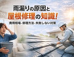 雨漏りの原因と屋根修理の知識！費用相場・修理方法・失敗しない対策のイメージ