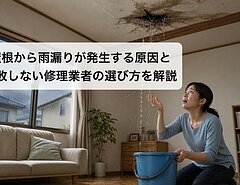 屋根から雨漏りが発生する原因と失敗しない修理業者の選び方を解説のイメージ