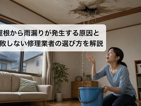屋根から雨漏りが発生する原因と失敗しない修理業者の選び方を解説の画像
