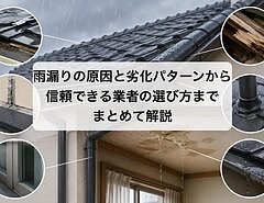雨漏りの原因と劣化パターンから信頼できる業者の選び方までまとめて解説のイメージ