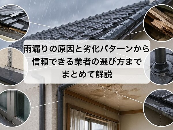 雨漏りの原因と劣化パターンから信頼できる業者の選び方までまとめて解説の画像