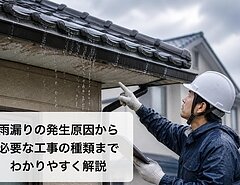 雨漏りの発生原因から必要な工事の種類までわかりやすく解説のイメージ