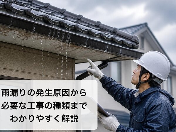 雨漏りの発生原因から必要な工事の種類までわかりやすく解説の画像
