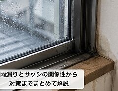 雨漏りとサッシの関係性から対策までまとめて解説のイメージ