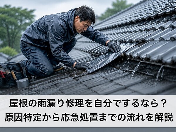 屋根の雨漏り修理を自分でするなら？原因特定から応急処置までの流れを解説の画像
