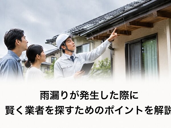 雨漏りが発生した際に賢く業者を探すためのポイントを解説の画像