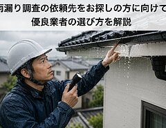 雨漏り調査の依頼先をお探しの方に向けて優良業者の選び方を解説のイメージ