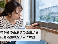 窓枠からの雨漏りの原因から応急処置の方法まで解説のイメージ